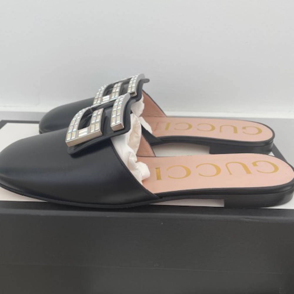 Gucci Madelyn Crystal G mule, NWT, size 6.5